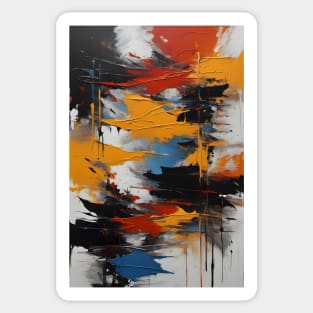 Autumn Leaves Abstract Action Sticker